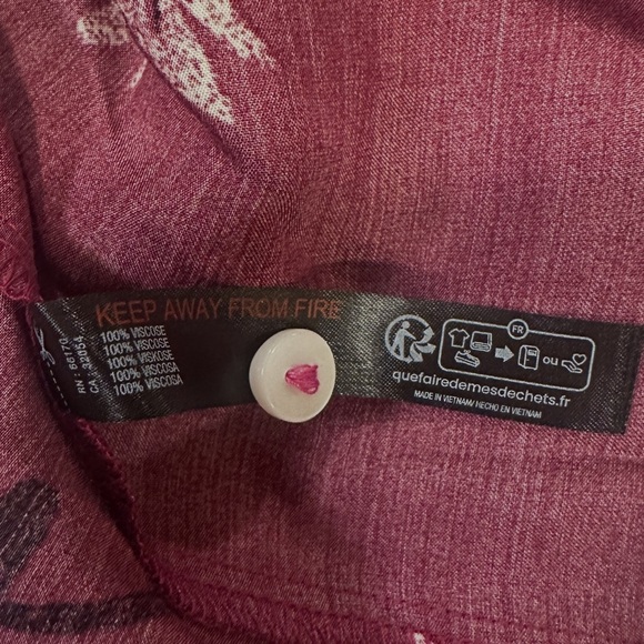 Anthropologie Oversized Button Front Pajama Shirt Mulberry Womens Size XL - Picture 10 of 15